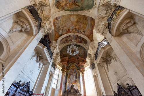 Photography The Saint Nicholas Church interior in Prague, Czechia.