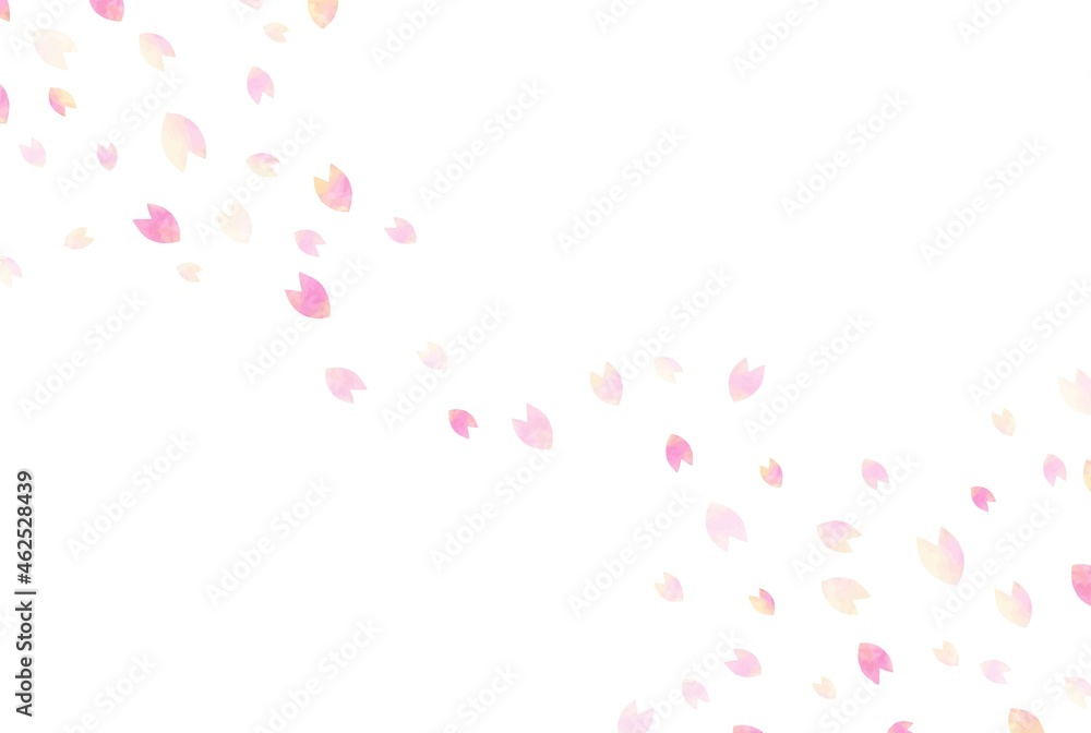 美しい桜の花びらの背景イラスト