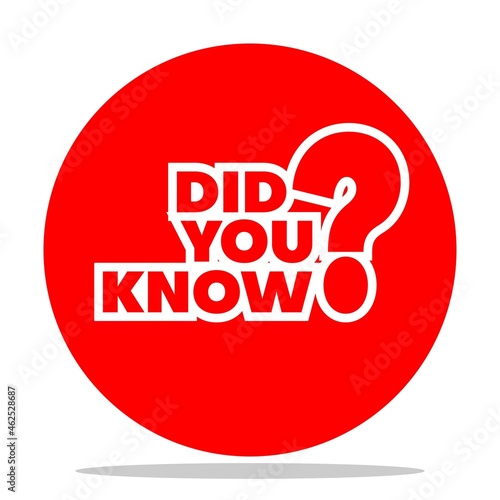 red vector illustration banner did you know