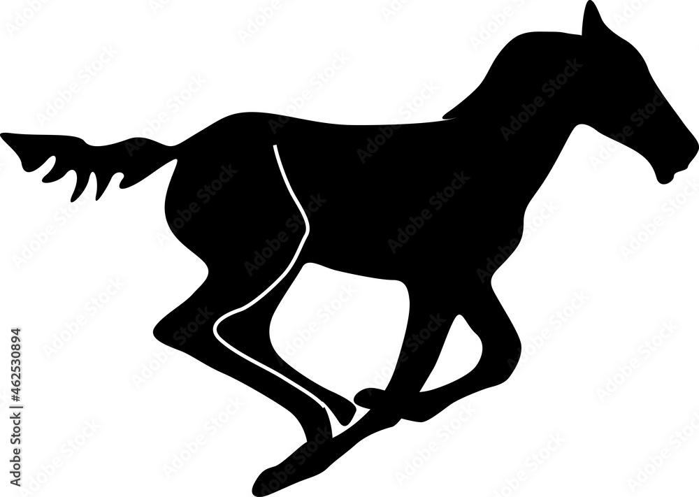 美しい競走馬のシルエット 美しい競走馬のシルエット