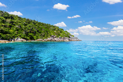 Turquoise water of Andaman Sea at Similan Islands, Khao Lak, Thailand, © gamjai