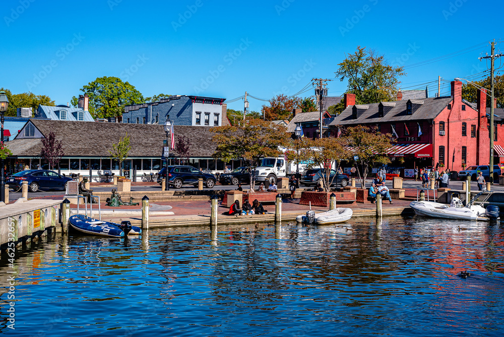 Downtown Annapolis, Maryland With city
