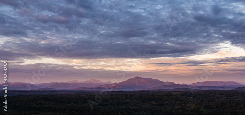 clouds over the mountains