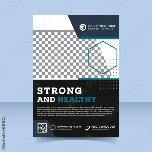 people sporty Strong and Healthy flyer template design