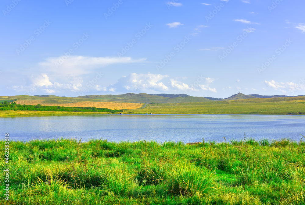 Lake of the steppes of Khakassia Lake of the steppes of Khakassia