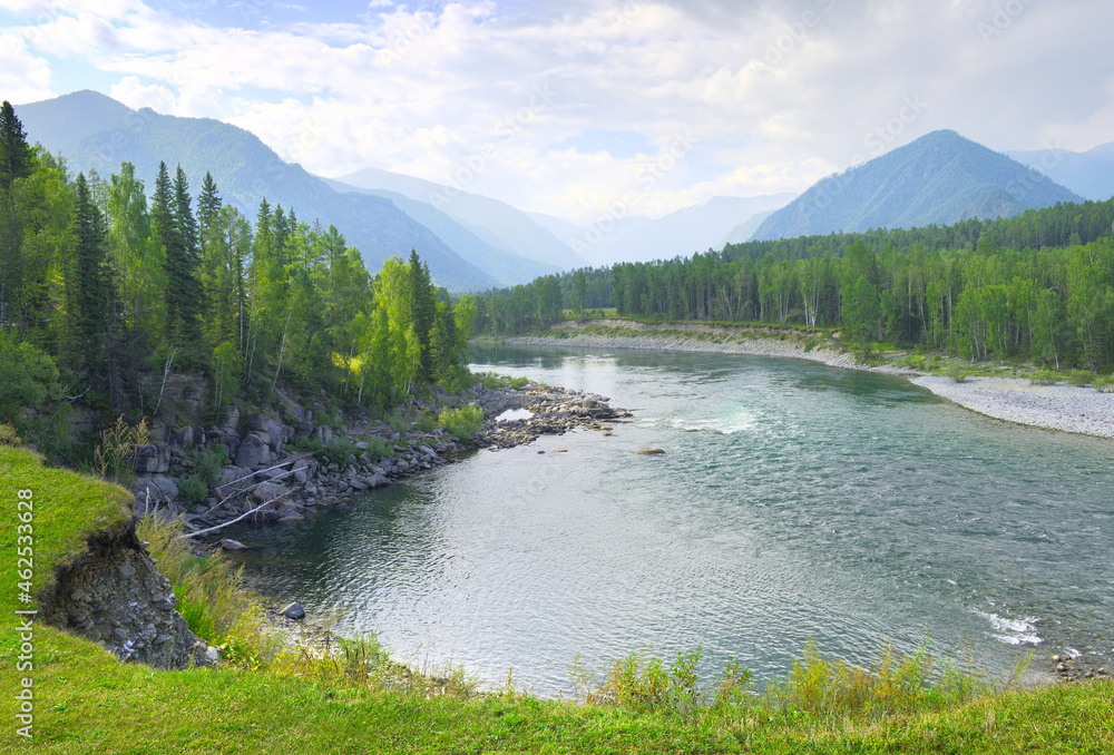 The coast of Katun in the Altai mountains The coast of Katun in the Altai mountains