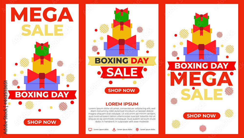 boxing day social media stories collection design boxing day social media stories collection design