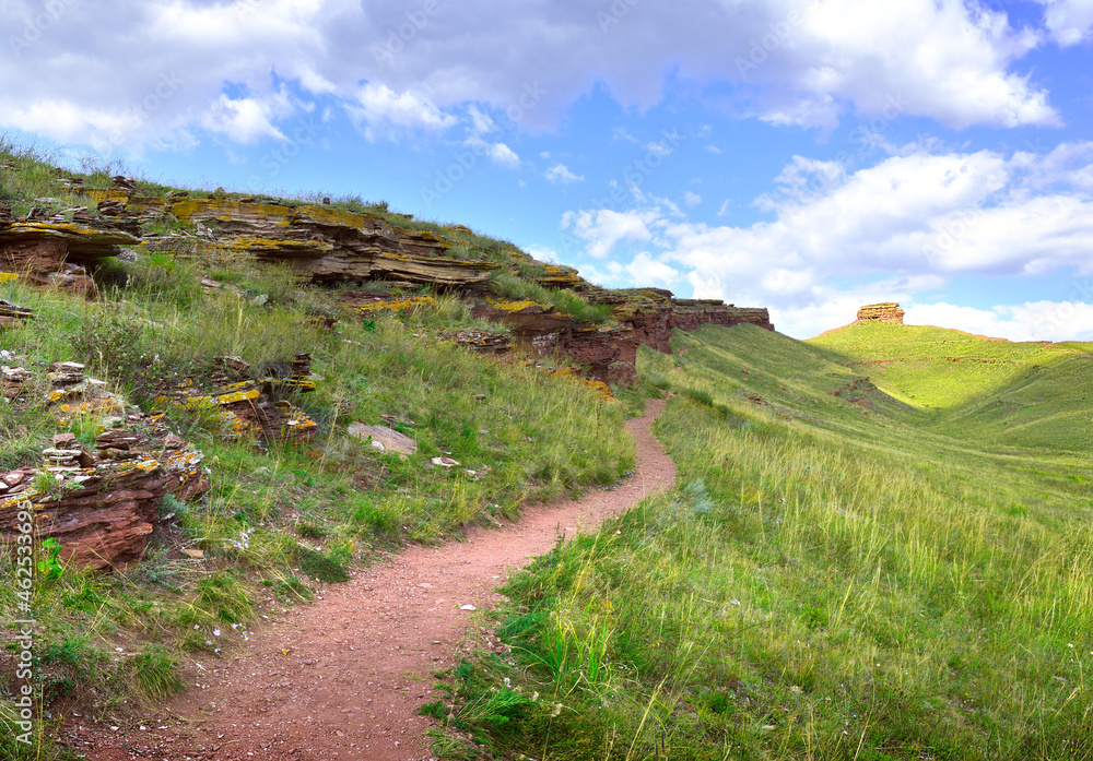 Naklejka premium Mountains of Chests in Khakassia