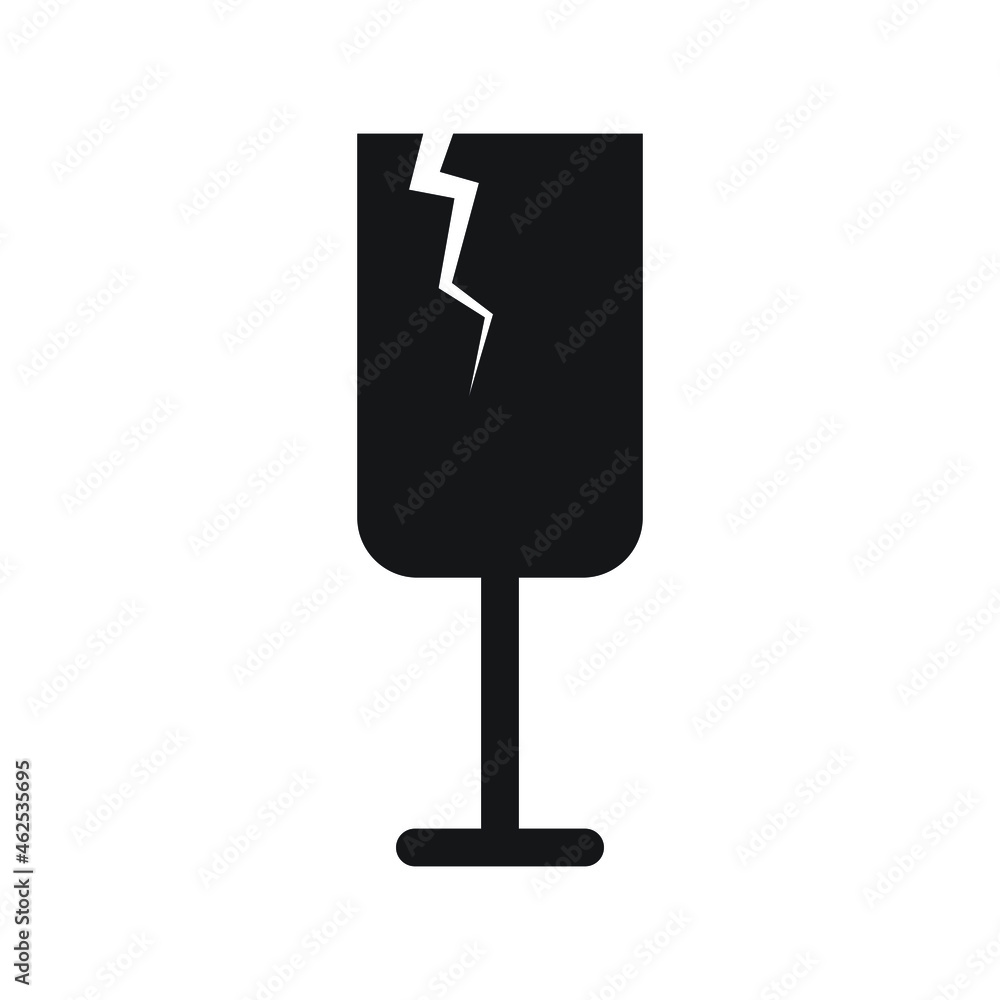fragile icon design isolated on white background fragile icon design isolated on white background