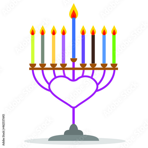 symbolic candlestick at a Jewish festival