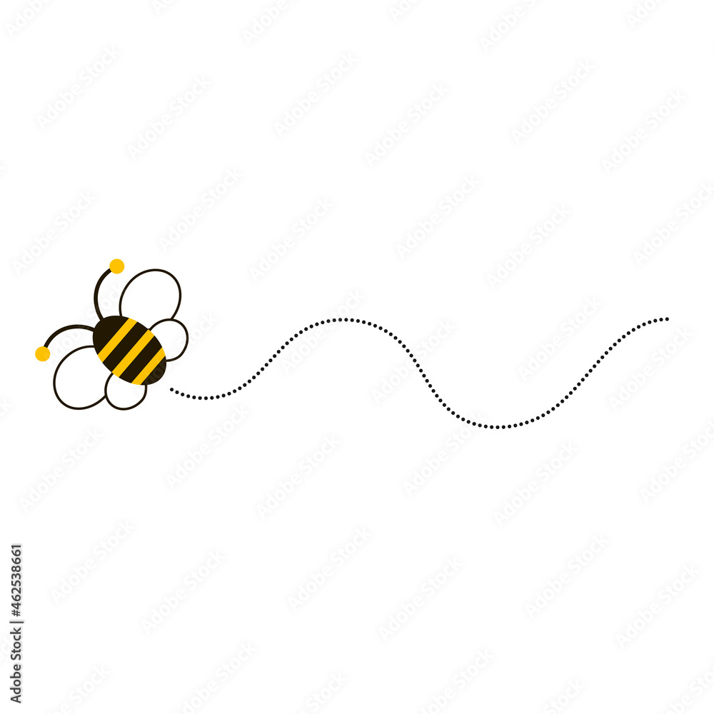 Fototapeta premium Different bee and honeycomb vector and icon