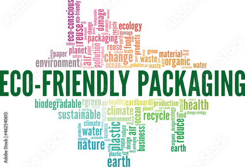 Eco-Friendly Packaging vector illustration word cloud isolated on white background.