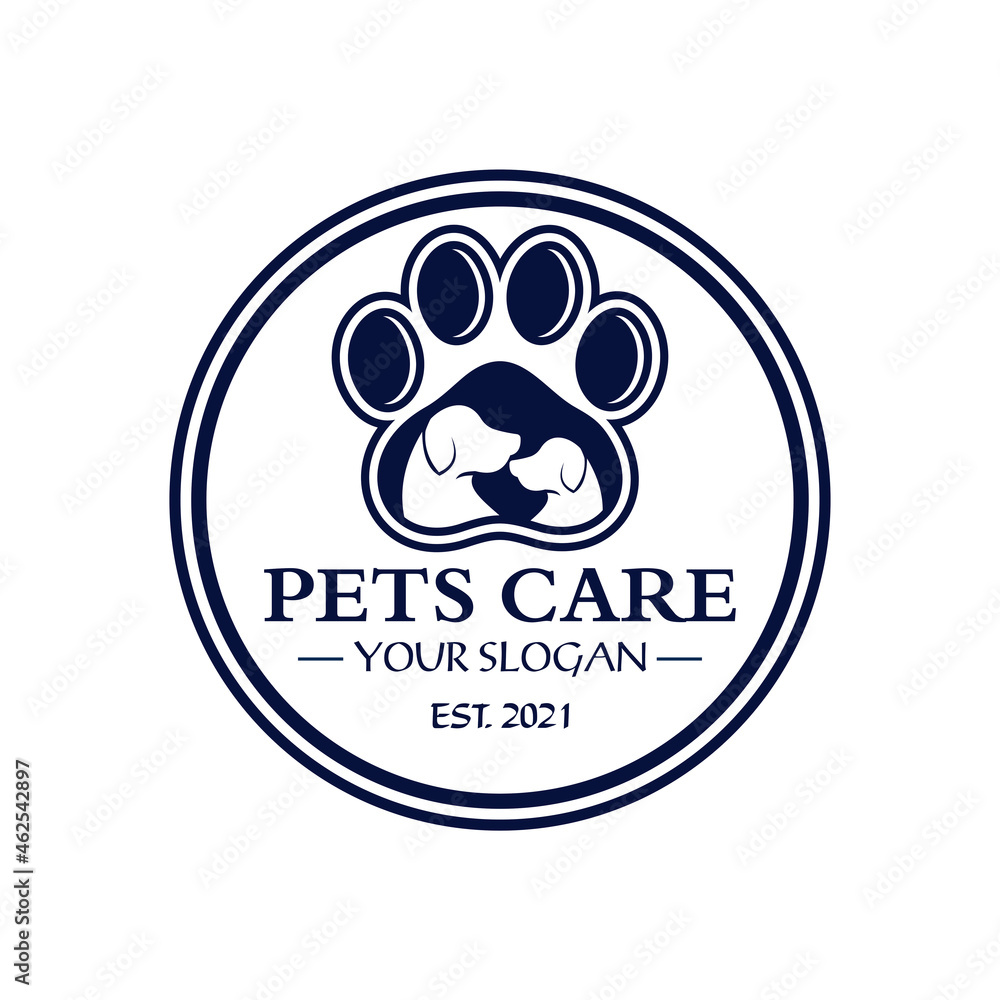 Obraz premium pets care logo , veterinary logo