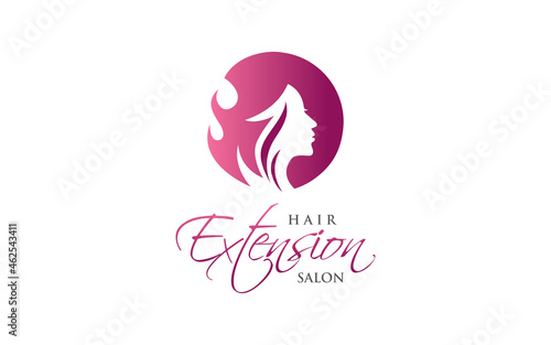 Illustration vector graphic of beautiful modern hair style logo design template