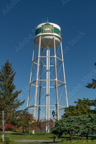 Town Water Tower Setting in a Park