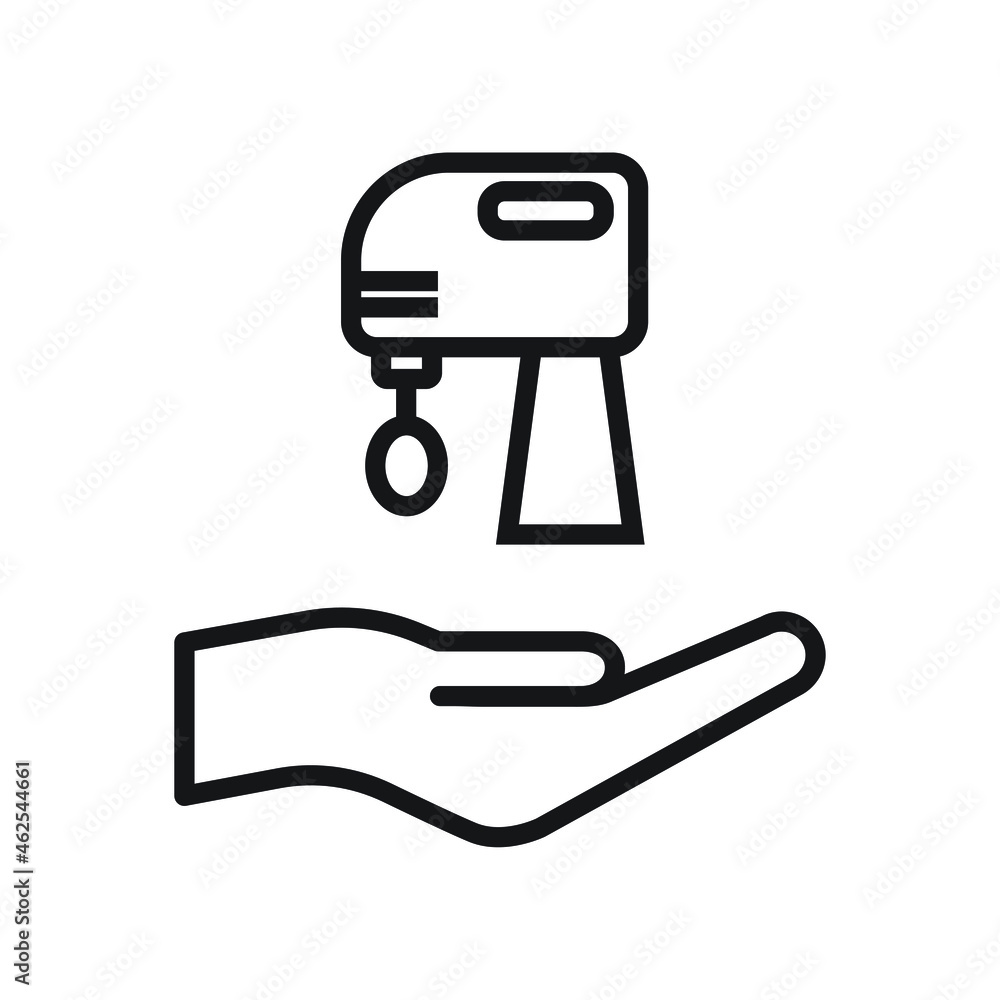 Hand holding mixer icon design vector illustration