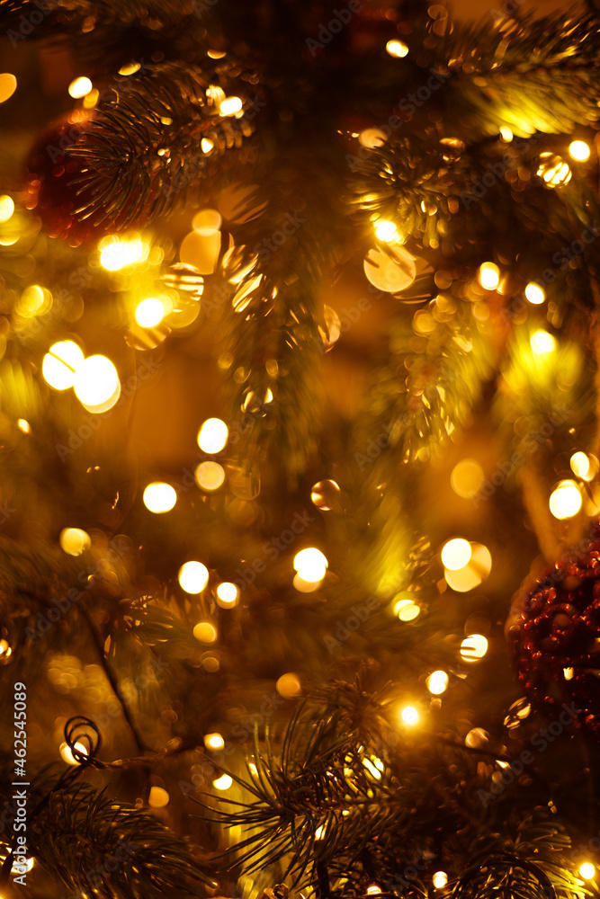 Soft focus festive Christmas tree blurred background Soft focus festive Christmas tree blurred background