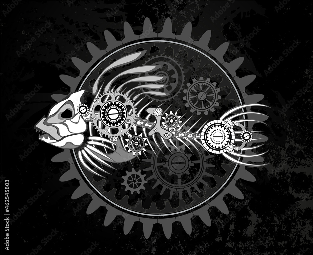White fish skeleton White fish skeleton