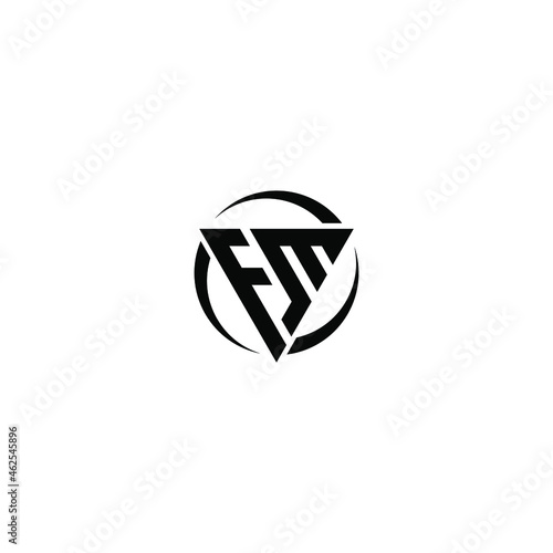fm latter vector logo abstrack