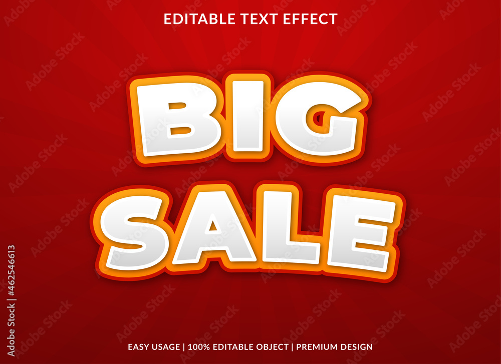 big sale text effect background template with abstract style use for business promotion and sale banner