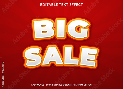 big sale text effect background template with abstract style use for business promotion and sale banner