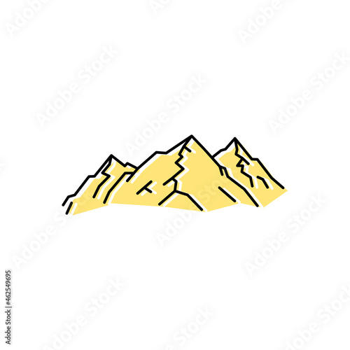 Mountain logo design in monoline style