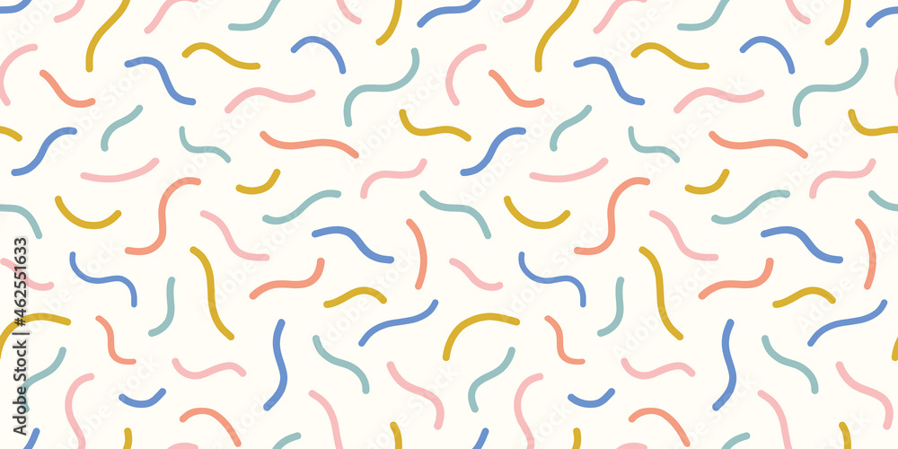 Abstract squiggle pattern background border. Fun modern design element