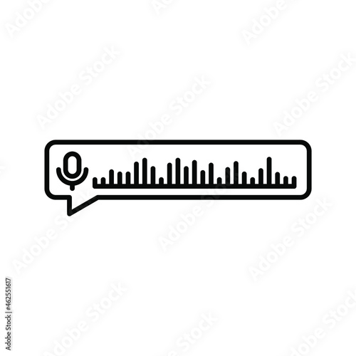 Voice messages icon. Voice messaging sign. editable color. vector illustration.