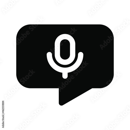Voice messages icon. Voice messaging sign. editable color. vector illustration.
