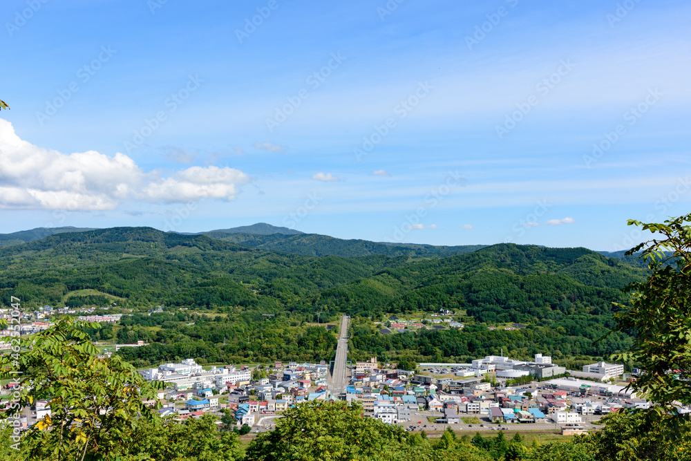 北海道　元炭鉱の町赤平市を望む
