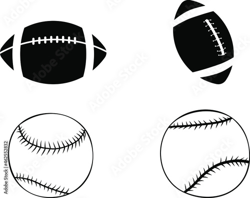 Vector of the Football Laces And Softball 
