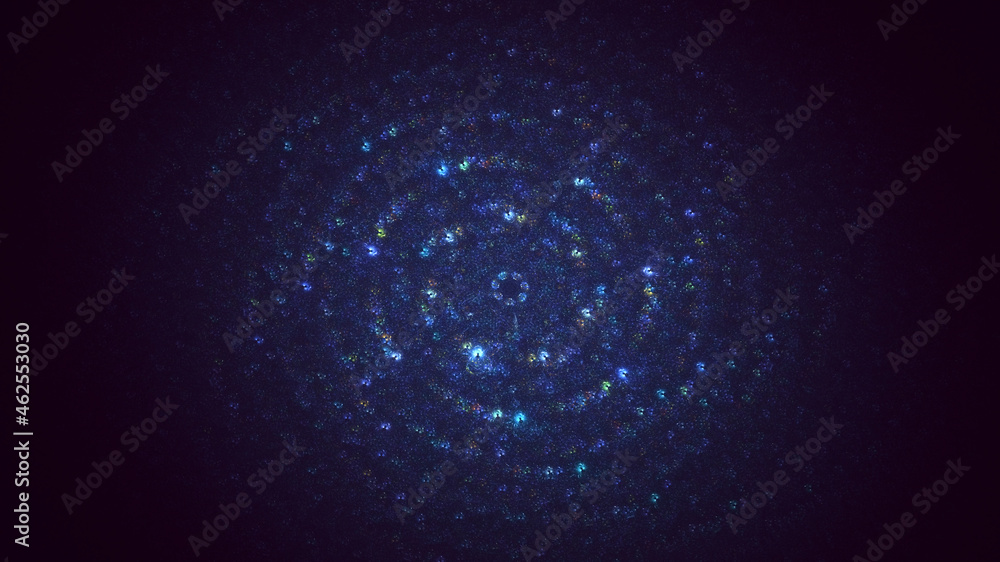 Obraz premium 3D rendering abstract round light background