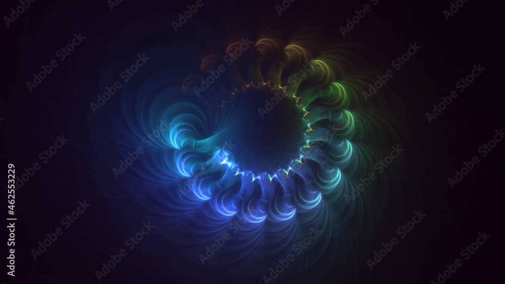 3D rendering abstract colorful fractal light background 3D rendering abstract colorful fractal light background