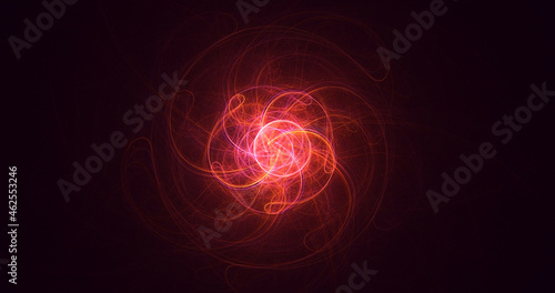 3D rendering abstract colorful fractal light background