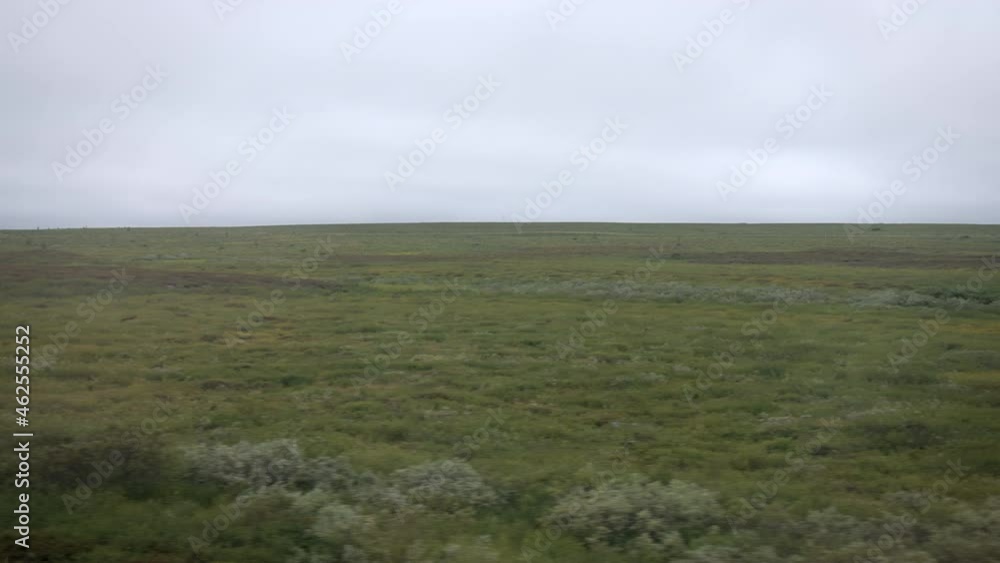 Video of polar landscape from moving train Video of polar landscape from moving train