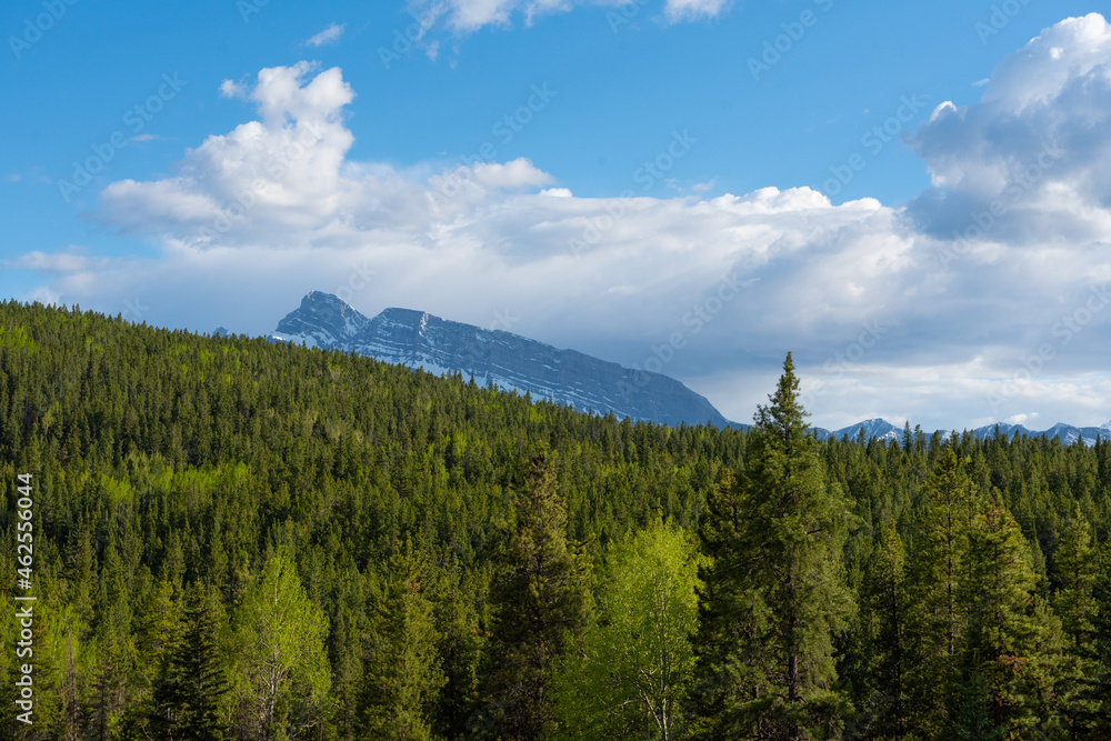 Rocky Mountains on a clear day in Spring