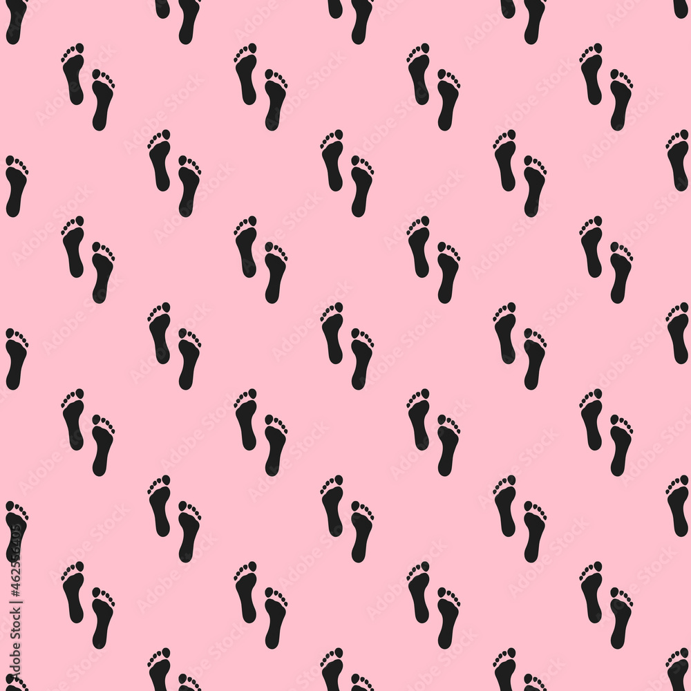a man's footprint on a pink background. black trail. seamless drawing of images of a human footprint on a pink background. top view on the track.3d rendering. 3d image. a man's footprint on a pink background. black trail. seamless drawing of images of a human footprint on a pink background. top view on the track.3d rendering. 3d image.