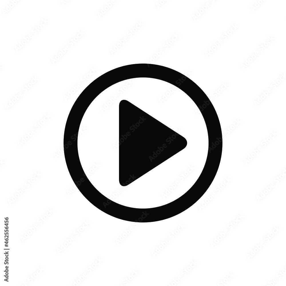 Play button icon vector graphic Play button icon vector graphic