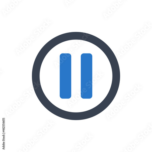 Pause button icon vector graphic