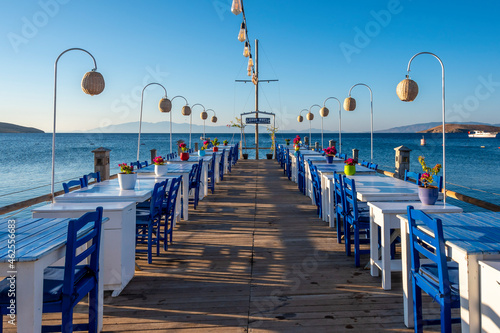 Fototapeta Naklejka Na Ścianę i Meble -  Ortakent Yahsi Beach in Bodrum Town of Turkey