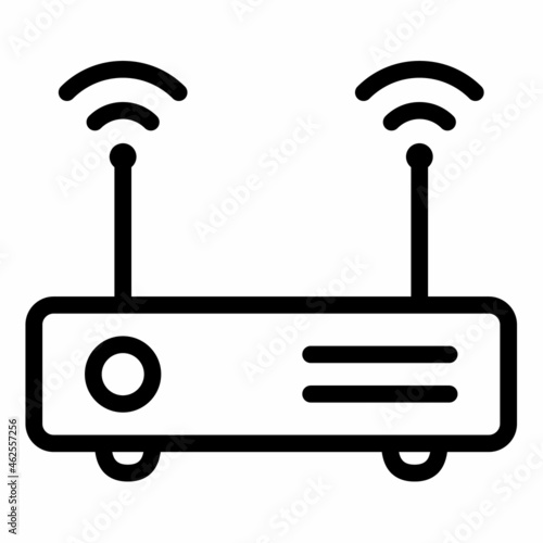 router access point wireless modem single isolated icon with outline style