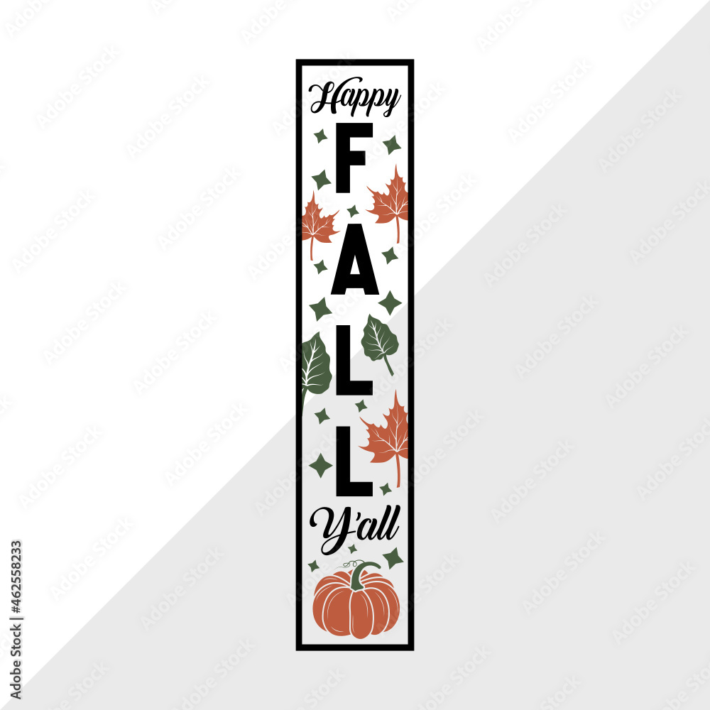 Happy Fall Y'all SVG Cut File | Thanksgiving Sign Svg | Fall Decor Svg ...