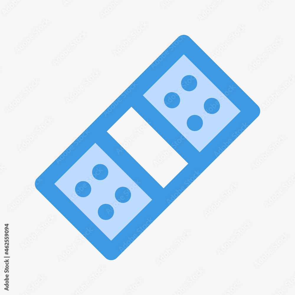Plaster icon vector illustration in blue style about medical, use for website mobile app presentation Plaster icon vector illustration in blue style about medical, use for website mobile app presentation