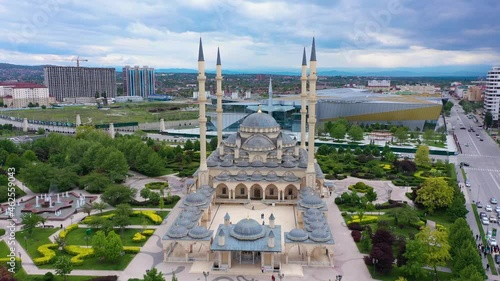 Chechnya Grozny Mosque Heart of Chechnya. Aero Video photo