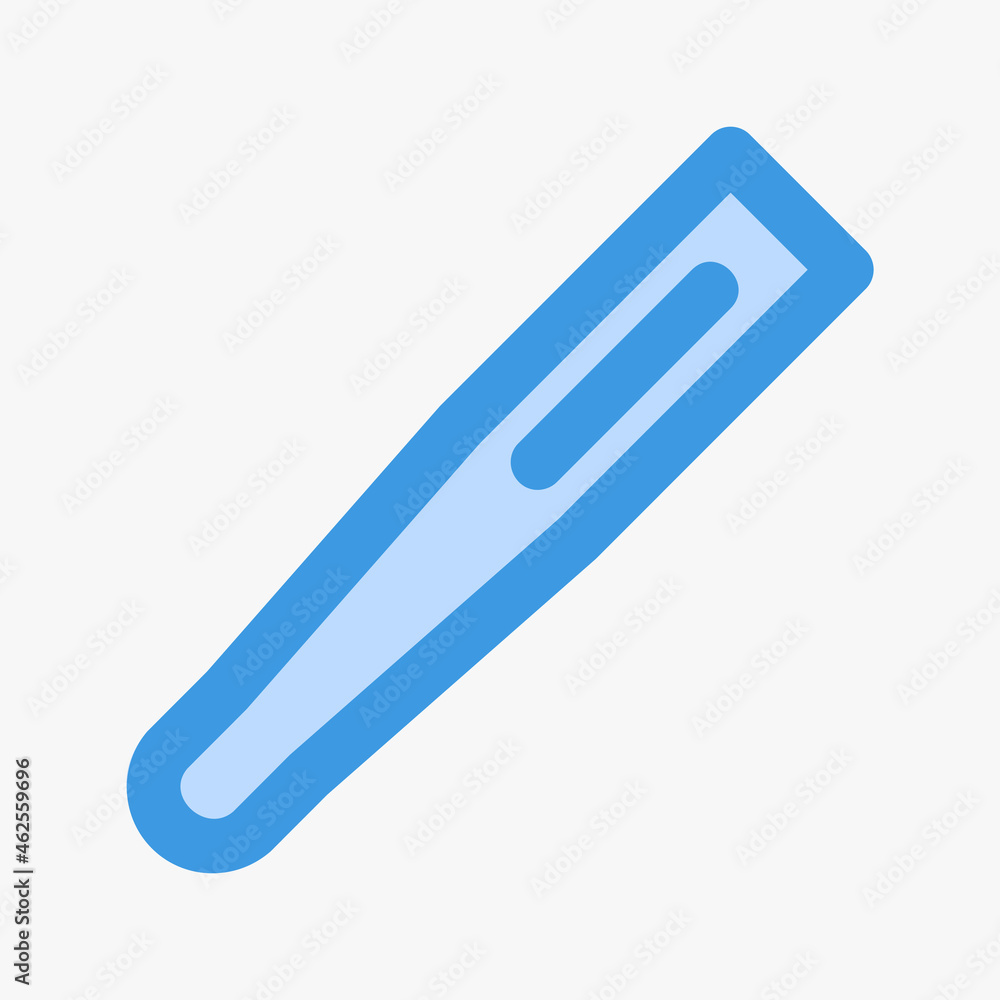 Thermometer icon vector illustration in blue style about medical, use for website mobile app presentation Thermometer icon vector illustration in blue style about medical, use for website mobile app presentation