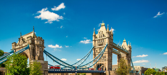 Magnificent Tower Bridge on a beautiful summer day.