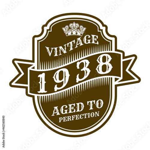 vintage 1938 Aged to perfection, 1938 birthday typography design for T-shirt