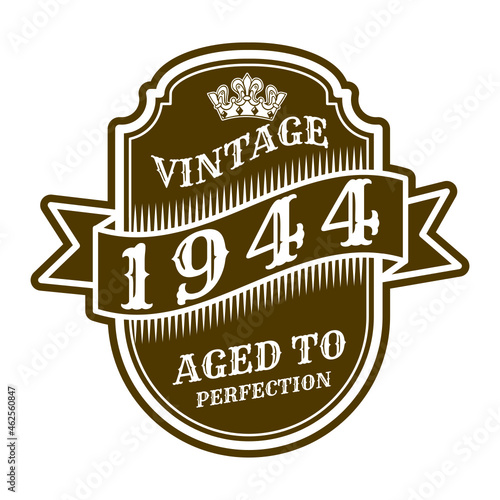 vintage 1944 Aged to perfection, 1944 birthday typography design for T-shirt