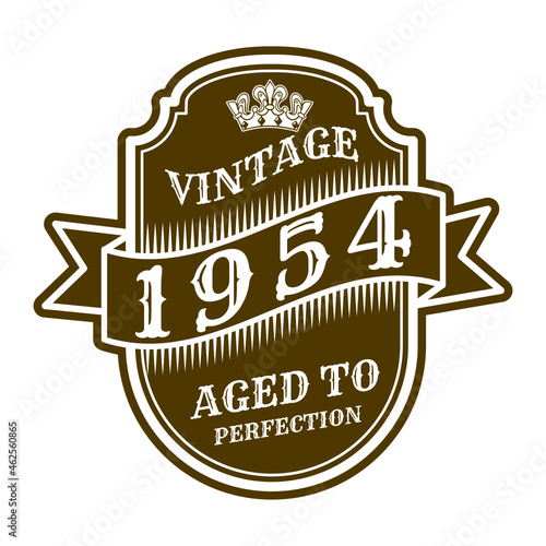 vintage 1954 Aged to perfection, 1954 birthday typography design for T-shirt