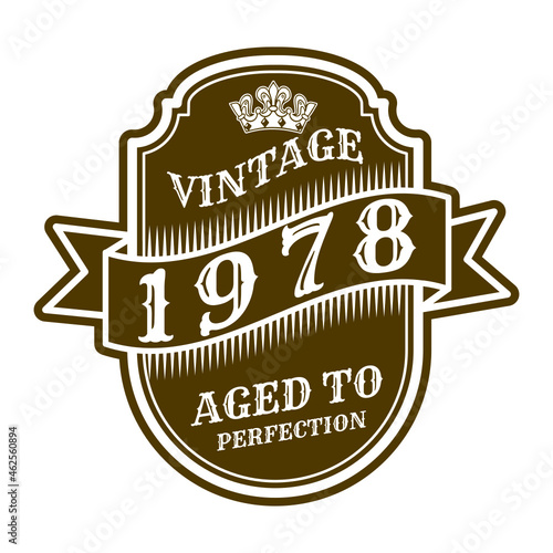 vintage 1978 Aged to perfection, 1978 birthday typography design for T-shirt